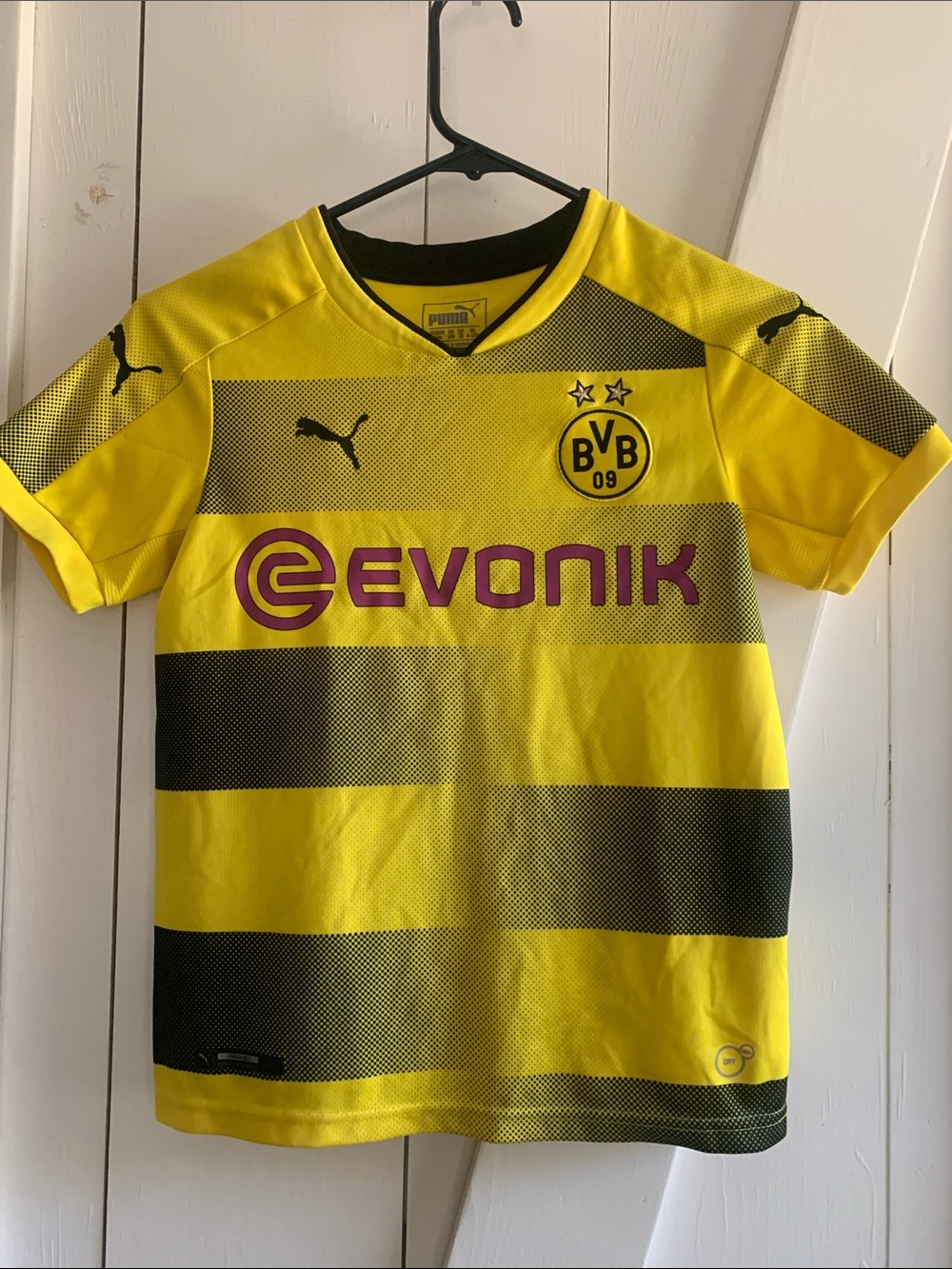 Puma Boys Yellow and Black Borussia Dortmund Jersey